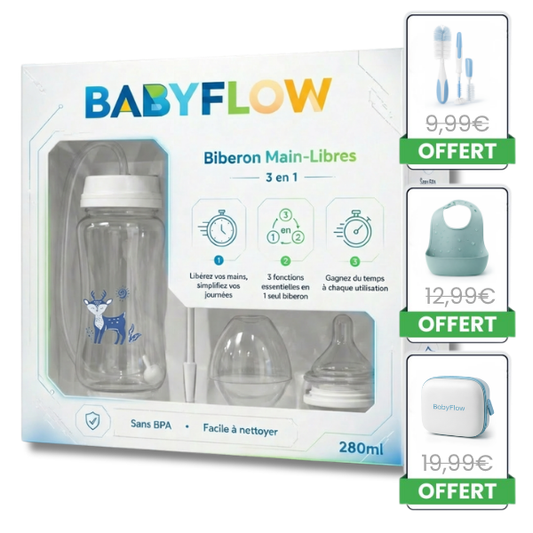 BabyFlow® — Biberon Mains Libres Anti-Coliques